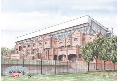Aston Villa FC Outside Holte End Villa Park Stadium Wall Art Print
