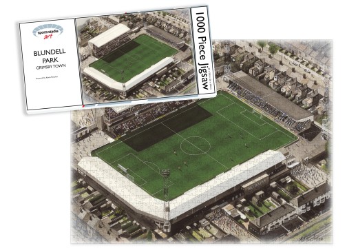 Grimsby Town FC Blundell Park Stadium Art Jigsaw Puzzle
