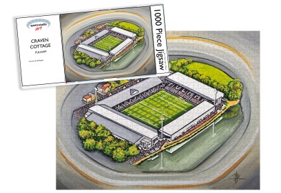Fulham FC Craven Cottage Stadium Art Jigsaw Puzzle