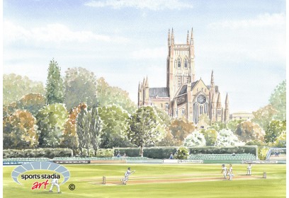 Worcestershire Cricket Club New Road Cricket Ground Wall Art Print