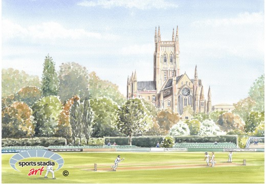 Worcestershire Cricket Club New Road Cricket Ground Wall Art Print