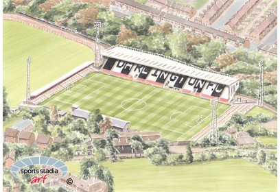 Darlington FC Feetham Stadium Wall Art Print