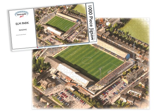 Reading FC Elm Park Stadium Art Jigsaw Puzzle