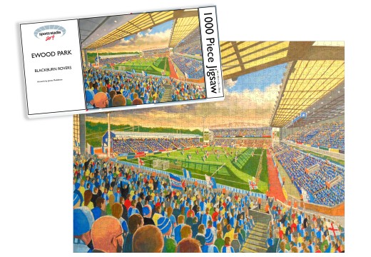 Blackburn Rovers FC Ewood Park Stadium Fine Art Jigsaw Puzzle