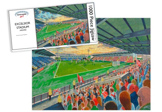 Excelsior Stadium Fine Art Jigsaw Puzzle - Airdrieonians FC