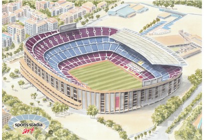 FC Barcelona Camp Nou Stadium Wall Art Print