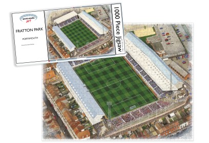 Portsmouth FC Fratton Park Stadium Art Jigsaw Puzzle