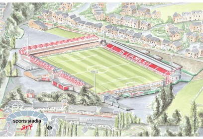 Accrington Stanley FC Crown Ground Stadium Wall Art Print
