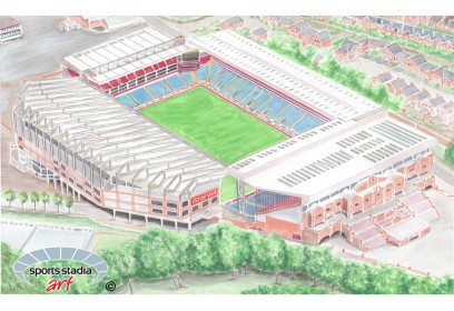 Aston Villa FC Villa Park Stadium Study 1 Wall Art Print