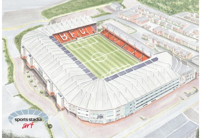 Blackpool FC Bloomfield Road Stadium Wall Art Print