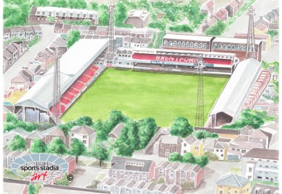 Brentford FC Griffin Park Stadium Wall Art Print