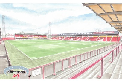 Brentford FC Inside Griffin Park Stadium Wall Art Print