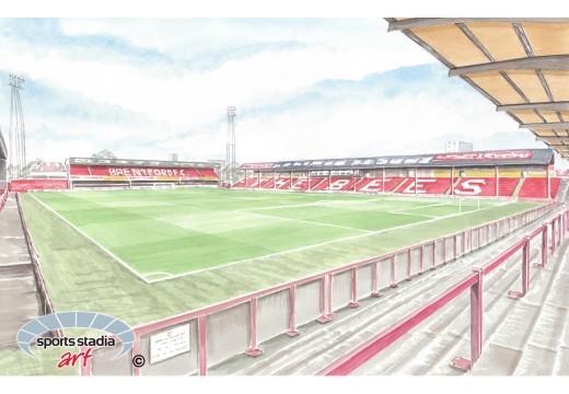 Brentford FC Inside Griffin Park Stadium Wall Art Print