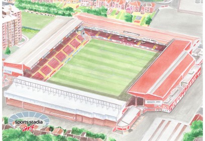 Bristol City FC Ashton Gate Old Stadium Wall Art Print