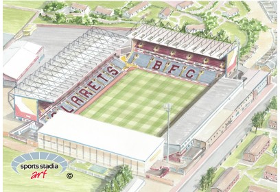 Burnley FC Turf Moor Stadium Wall Art Print