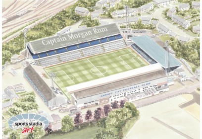 Cardiff City FC Ninian Park Stadium Wall Art Print