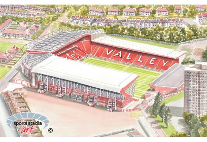 The Valley Stadium Charlton Athletic FC Wall Art Print