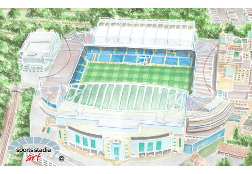 Chelsea FC Stamford Bridge Stadium Study 1 Wall Art Print