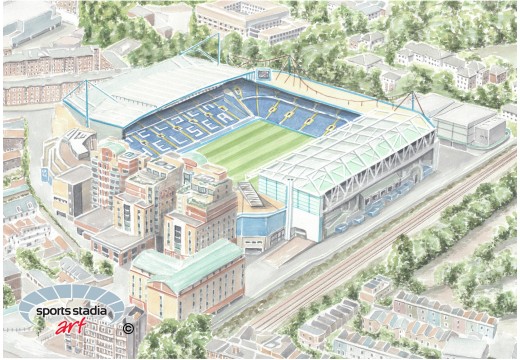 Chelsea FC Stamford Bridge Stadium Study 2 Wall Art Print