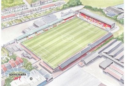 Dagenham & Redbridge FC Victoria Road Stadium Wall Art Print