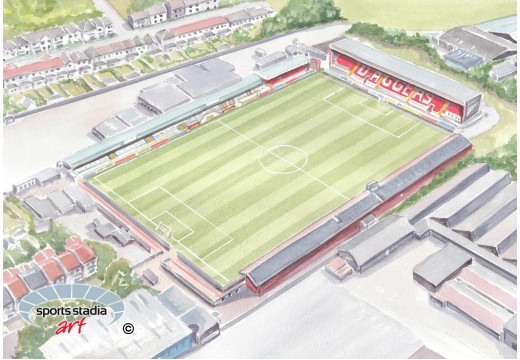 Dagenham & Redbridge FC Victoria Road Stadium Wall Art Print