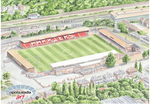 Kidderminster Harriers FC Aggborough Stadium Wall Art Print