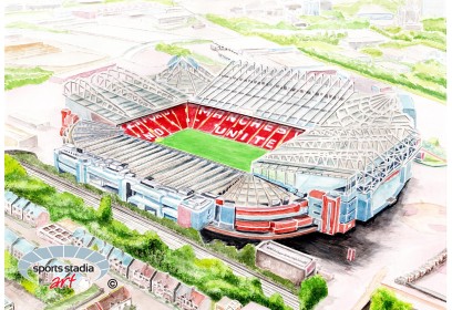 Manchester United FC Old Trafford Stadium Study 1 Wall Art Print