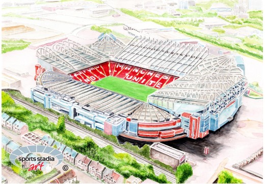 Manchester United FC Old Trafford Stadium Study 1 Wall Art Print
