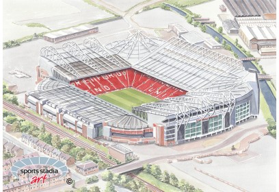 Manchester United FC Old Trafford Stadium Study 2 Wall Art Print