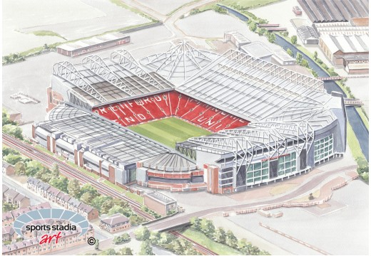 Manchester United FC Old Trafford Stadium Study 2 Wall Art Print