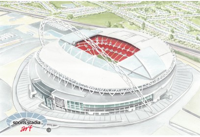 Wembley Stadium Wall Study 1 Art Print