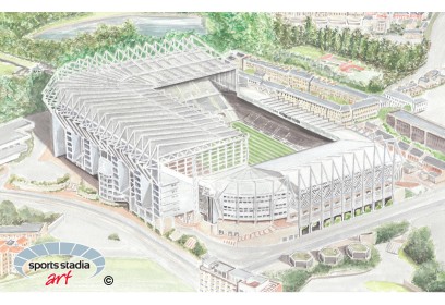 Newcastle United FC St James Park Stadium Wall Art Print