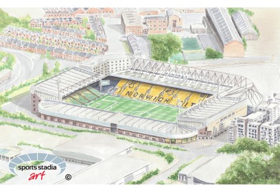 Norwich City FC Carrow Road Stadium Wall Art Print