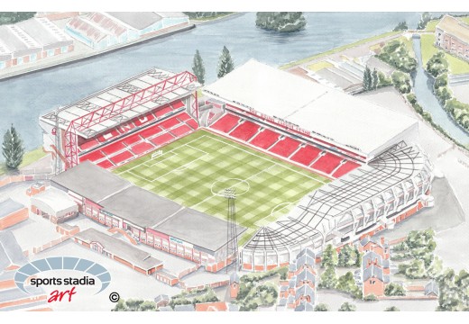 Nottingham Forest FC City Ground Stadium Wall Art Print