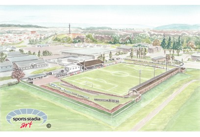 Elgin City FC Borough Briggs Stadium Wall Art Print