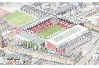 Hearts FC Tynecastle Park Stadium Wall Art Print