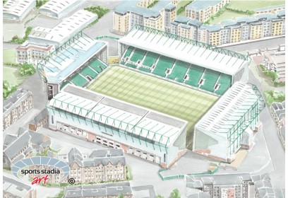 Hibernian FC Easter Road Stadium Wall Art Print