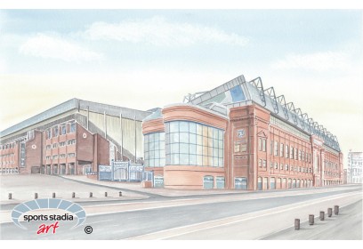 Rangers FC Outside Ibrox Stadium Wall Art Print