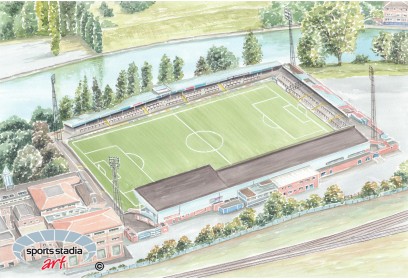 Shrewsbury Town FC Gay Meadow Stadium Wall Art Print