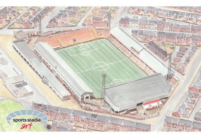 AFC Sunderland Roker Park Stadium Study 2 Wall Art Print