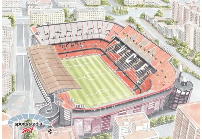 Valencia CF Mestalla Stadium Wall Art Print