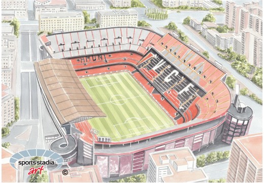 Valencia CF Mestalla Stadium Wall Art Print