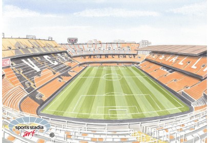 Valencia CF Inside Mestalla Stadium Wall Art Print