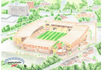 Wolverhampton Wanderers FC Molineux Stadium Wall Art Print