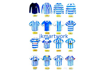 Kilmarnock FC Retro Shirts Wall Art Print