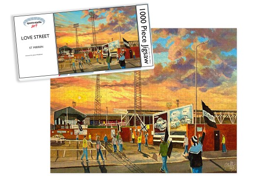 St Mirren FC Love Street Stadium 'Going to the Match' Art Jigsaw Puzzle