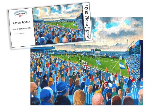 Colchester United FC Layer Road Stadium Art Jigsaw Puzzle