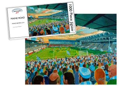 Manchester City FC Maine Road Stadium Art Jigsaw Puzzle