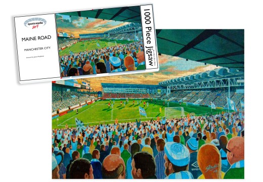 Manchester City FC Maine Road Stadium Art Jigsaw Puzzle