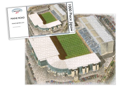Manchester City FC Maine Road Stadium Art Jigsaw Puzzle